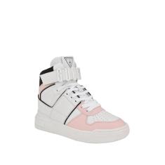 GUESS Tênis feminino Corten, Branco/Rosa Multi 140, 38