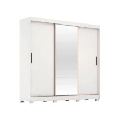 Guarda-roupa Casal com Espelho 3 Portas de Correr 6 Gavetas Demóbile L