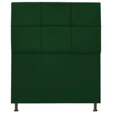 Cabeceira Estofada Damares 90cm Solteiro Botonê Suede Verde