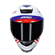 Capacete Axxis Eagle Independence Bco/Azul/Vermelho - Tam 58
