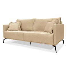 Sofá 3 Lugares Lazio Linho Dourado 180 cm