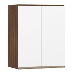 Armário Para Cozinha 60 Cm 2 Portas Dourado C/ Branco Polar