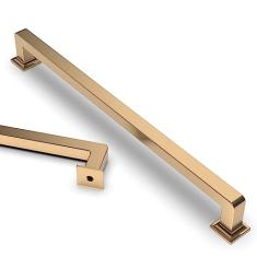 Asidrama Pacote com 10 puxadores de armário de 8,8 polegadas (224 mm) bronze champanhe puxadores de armário puxadores de armário de cozinha para puxadores de gaveta de armário