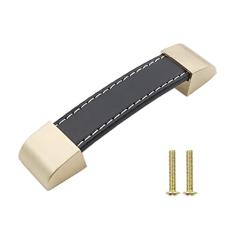 TTZEZE Pacote com 6 puxadores vintage de couro PU, puxador de gaveta de couro, puxador de gaveta de couro, alça de couro para porta-malas, puxadores de couro para armários de escritório em casa,