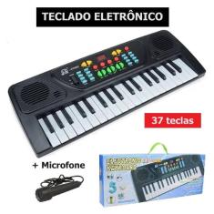 Teclado Eletrônico Infantil 37 Teclas + Microfone