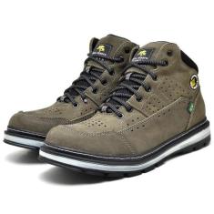 Bota Adventure Bell Boots Masculina Couro Cadarço Conforto, 42, Cinza