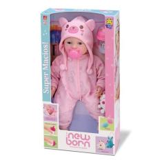 Boneca Diver New Born Brincando de Pijama Menina Divertoys