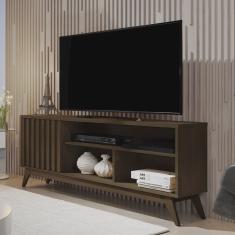 Rack Para TV até 55 Polegadas Retrô Ripado Malbec Wood Giga Móveis
