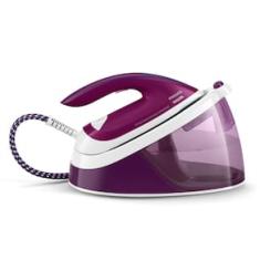 Ferro de Passar a Vapor Philips Walita PerfectCare Compact Essential com Tecnologia OptimalTEMP e Base SteamGlide 1800W – Branco/Roxo