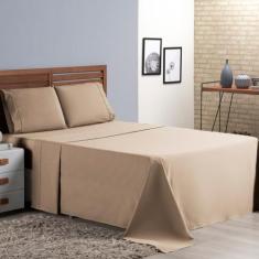 Jogo de Lençol Casal 4 Peças micro percal 400 fios acetinado - Bela Ca