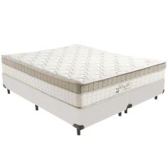 Cama Box Branco E Colchão King Best Molas Ensacadas King 193x203x33 Anjos