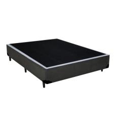 Cama Box Blindado Casal HomeQueen Sintético Cinza 40x138x188