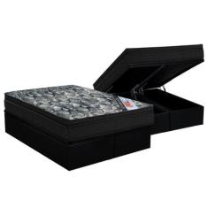 Cama Box Baú King: Colchão Molas Bonnel Ortobom Nanolastic Fort Tech I