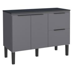 Balcão Gabinete Ipanema 2 Gavetas Cinza