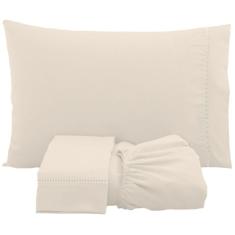 Jogo De Lençol Solteiro Percal 200 Fios 3 Peças - Palha