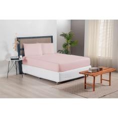 Jogo de Lençol Casal King Size Versatile Ponto Palito Simples 3 Peças Micropercal 300 Fios