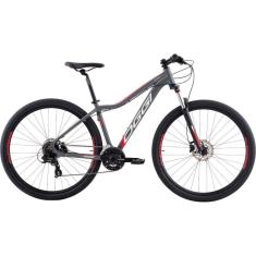 Bicicleta Aro 29 Oggi Float 5.0 24v - Grafite/Cinza/Vermelho Tamanho 17