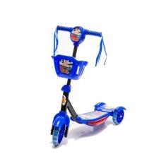 Patinete Cestinha Azul Carros DM - DM Toys