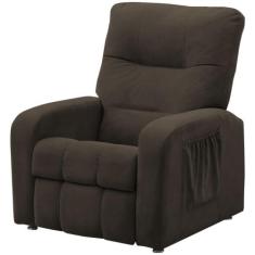 Poltrona do Papai Reclinável Turim Veludo Marrom - JS Móveis - Special