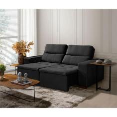 Sofá Modular 3 Lugares Búzios 195cm com Molas, Retrátil e Reclinável c