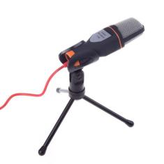 Microfone Condensador Com Tripé Para Pc E Notebook - PONTO DO NERD