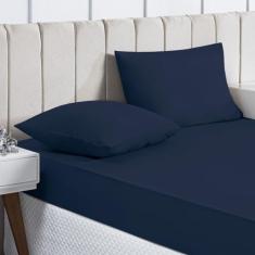 Jogo de Lençol Queen 3 Peças Basic Micropercal 300 Fios - Eddi Casa, A