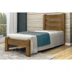 Cama de Solteiro Berlim de Madeira Maciça Angelim Pedra Tauari Imbuia 