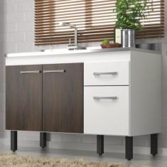 Balcão de Cozinha sem Tampo Monaco 2 Portas e 2 Gavetas - DiretoSim