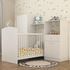 Quarto De Bebê Completo Com Berço Guarda-roupa E Cômoda Multimóveis