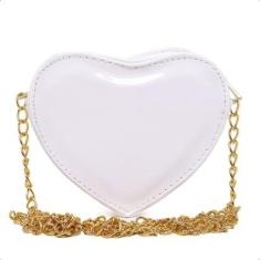 Bolsa Feminina Transversal Pequena Alça Dourada de Coração Sch 8160-Feminino
