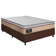 Cama Box Casal Queen Gazin Colchão Molas Ensacadas 158x198x62cm Maximus Bege/marrom
