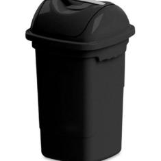 Lixeira Plasvale Basculante Plástico 14L Preta