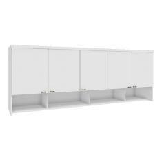 Guarda Roupa Aéreo 5 Portas Modulado 100% MDF Setiba Móveis Rimo Branco ii