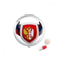 Porta-comprimidos, porta-comprimidos, porta-remédios com emblema Nacional da Sérvia
