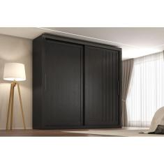 Guarda-roupa Trianon 2 Portas 4 Gavetas Preto Tx
