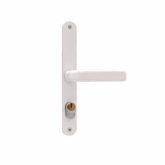 Fechadura para Porta de Alumínio ou Aço com Espelho Serralheiro 21mm MGM Branco