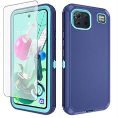 Asuwish Capa de telefone para LG K92 5G com protetor de tela de vidro temperado e capa de celular híbrida, resistente, à prova de choque, rígida, à prova de quedas, acessórios LGK925G K 92 K LMK920AM