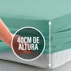 Lençol Queen Avulso 40cm de Altura com Elástico Percal 200 Fios 100% A
