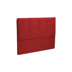 Cabeceira Casal Cama Box 140cm London Veludo Vermelho - JS Móveis, Ver