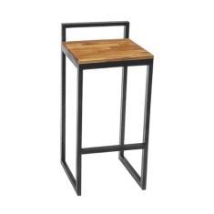 Banqueta Industrial Taburete Teca  - MOVEIS 3G