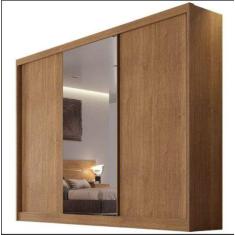 Guarda Roupa Diamond Casal Com Espelho 3 Portas 6 Gavetas Novo Horizon