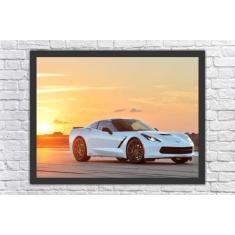 Quadro Decorativo Carros Corvette Salas Quartos Decorações Com Moldura