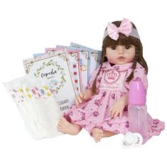 Boneca Reborn Realista Abigail Grande + Enxoval 13 Itens - Cegonha Reb
