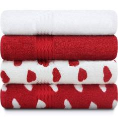 Jogo de Toalhas 4 Peças - Rosto Felpuda 100% Algodão Prisma - Emcompre