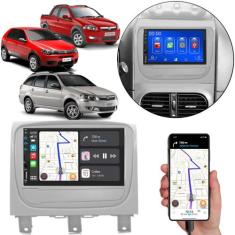 Kit Multimídia Carplay Palio Siena Strada 7 Pol MP5 Touch-screen + Câm