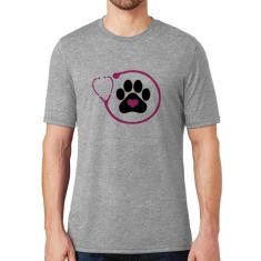 Camiseta Medicina Veterinária Patinha - Foca na Moda, Cinza, GG