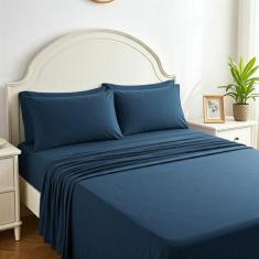 Jogo De Lençol Casal 600 Fios Egipcíos 100% Algodão 04 Peças - Forte L