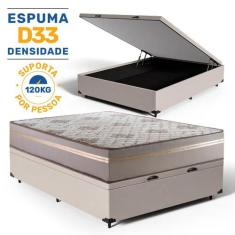 Cama Box Baú com Colchão de Espuma D33 Millenium One Face com 2 Trav C