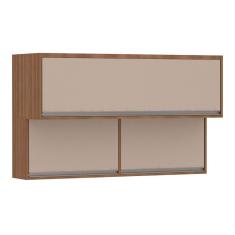Armário Aéreo 120cm 3 Portas Basculantes Lari Vanilla