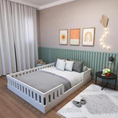 Cama Infantil Montessoriana Casal Sol Yescasa Branco